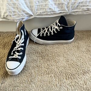 Black and White High-Top Sneakers